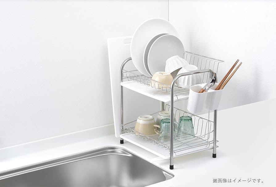 Amazon｜パール金属 2段式水切り 水切りラック バスケット